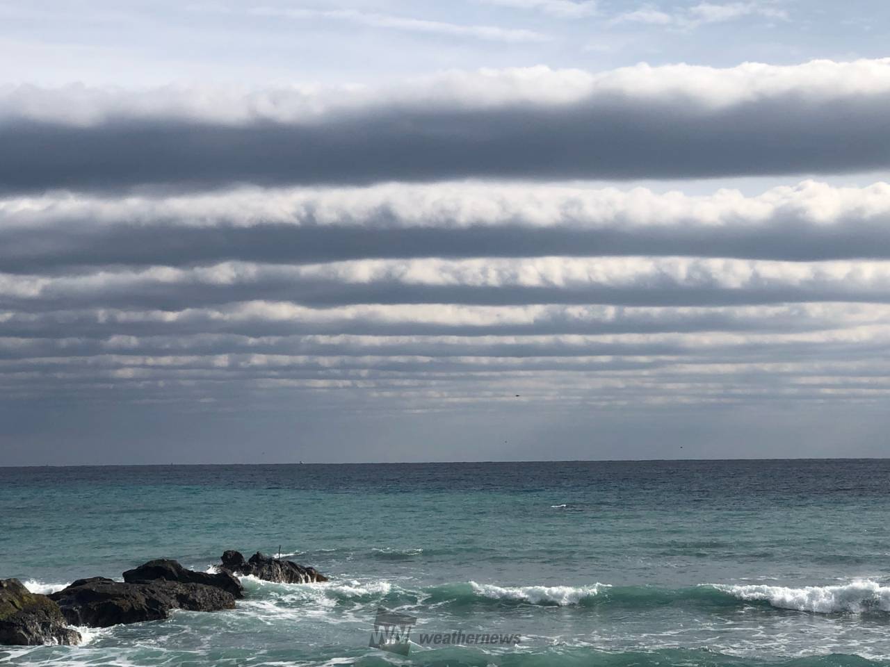 波を打つような不思議な雲 注目の空の写真 ウェザーニュース