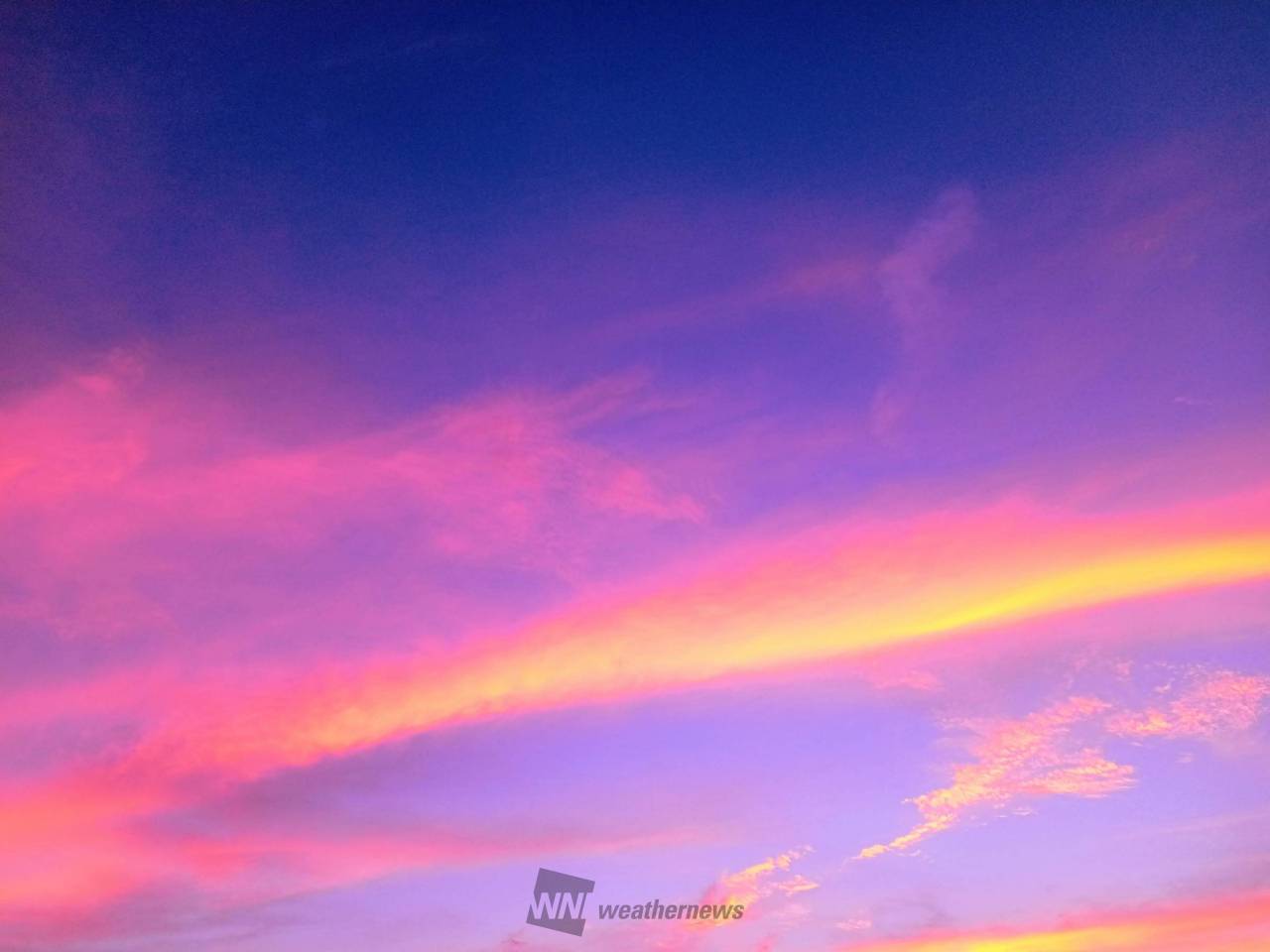 本日の夕空 注目の空の写真 ウェザーニュース