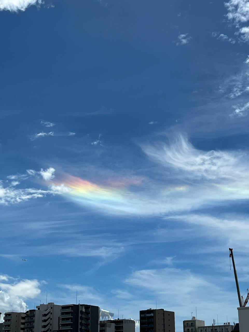 『空時計-虹空-』　オブジェ　観賞用 時計付 クリスタル製 メモリアルオブジェ DT-16 /(レインボー
