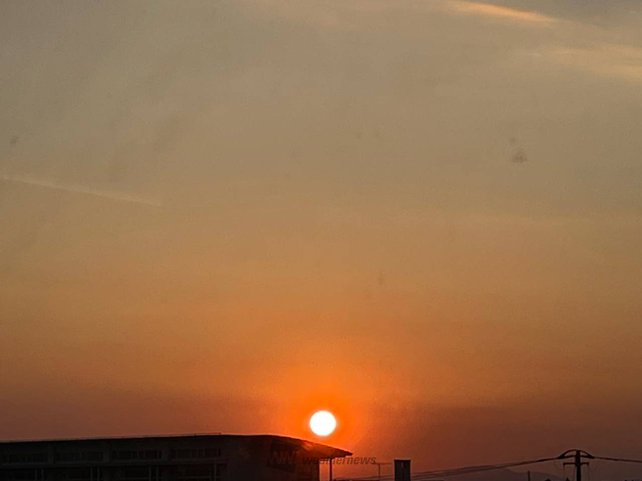 眩しい夕焼け空 注目の空の写真 ウェザーニュース