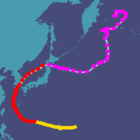 過去の台風データベース・1974年台風情報 ウェザーニュース