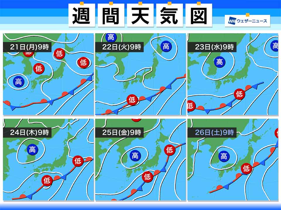 週間天気 来週は梅雨空が続く 梅雨前線の動向に注意 記事詳細 Infoseekニュース