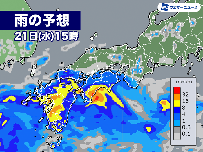 九州では激しい雨に警戒 東北も大気の状態不安定で雷雨のおそれ