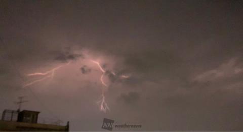 今見た気がした稲光 捉えた一瞬、夜空を切り裂く稲光 神戸の男性が撮影成功|社会