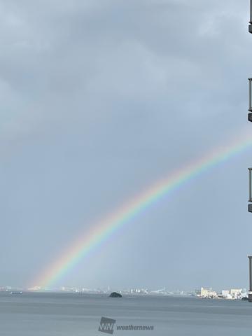梅雨の終わりを告げる虹 注目の空の写真 ウェザーニュース