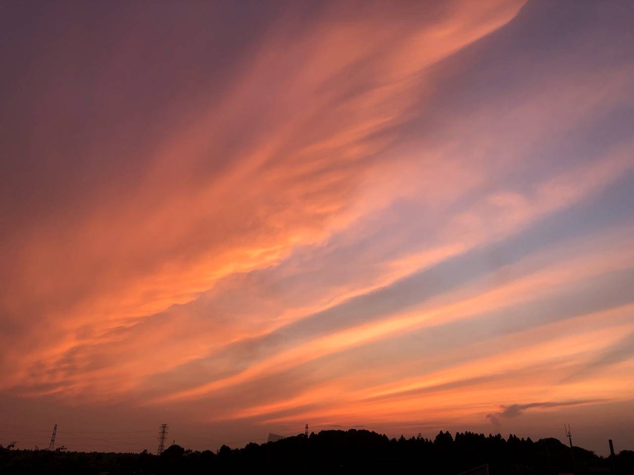 夕空 写真 額付き アート A3 夕焼け