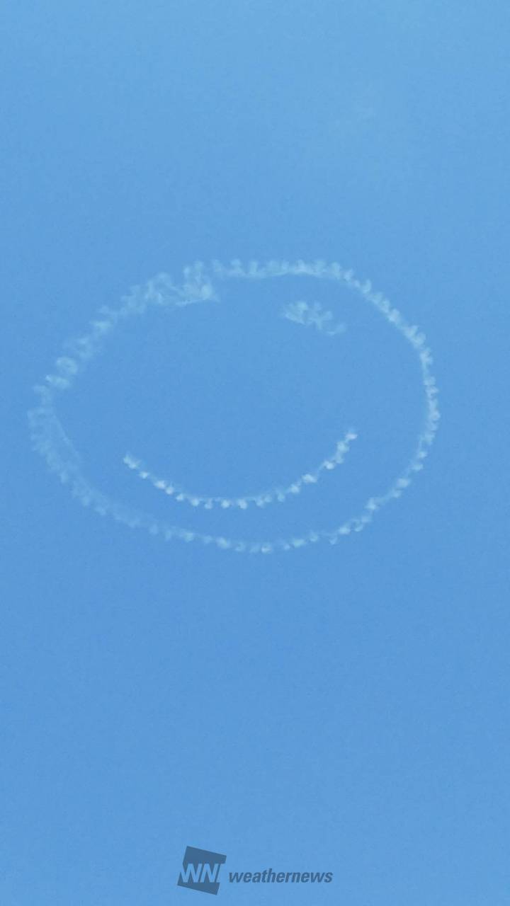 茨城上空にニコちゃんマーク 注目の空の写真 ウェザーニュース