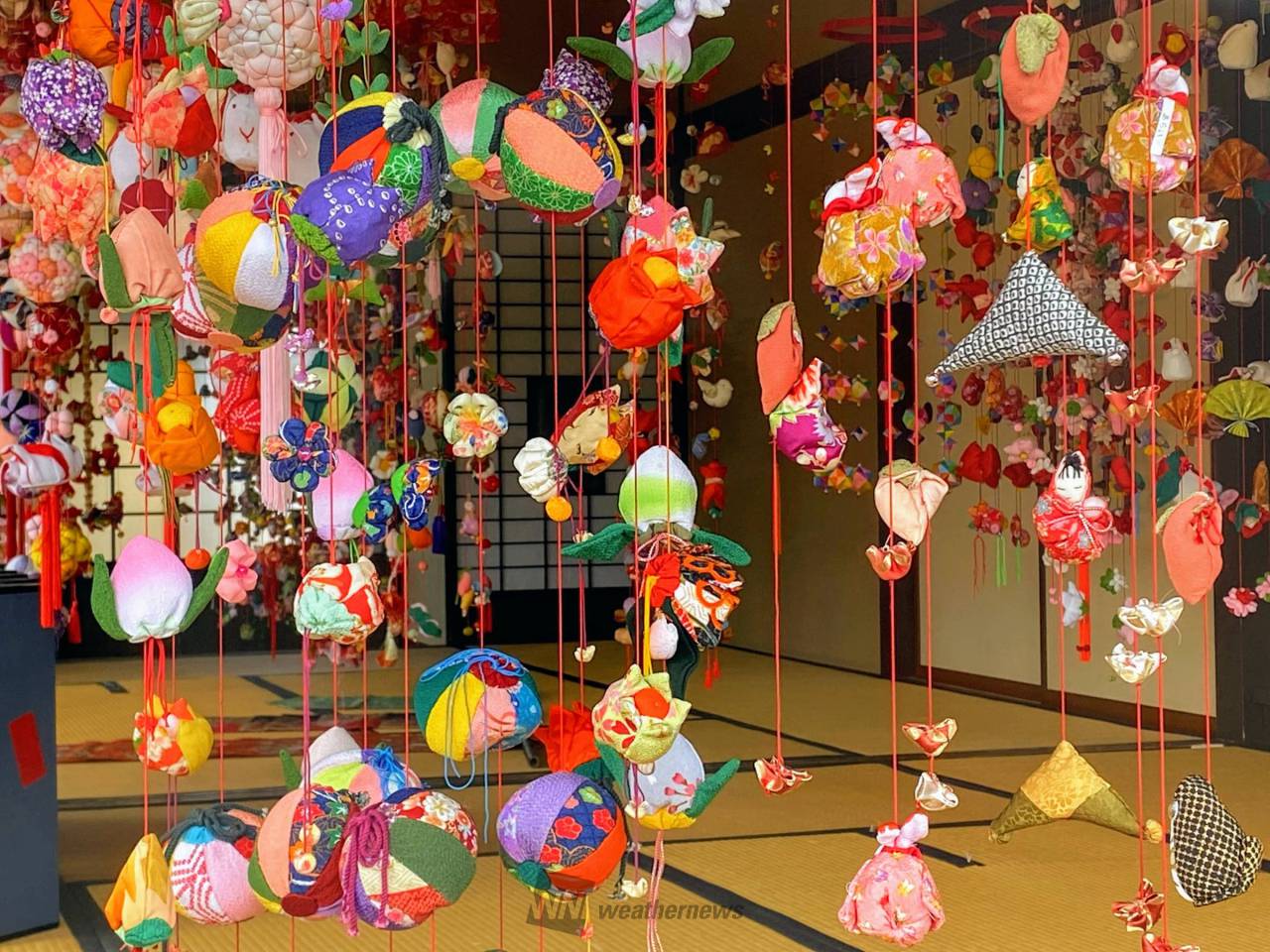 ✿ひな祭りちりめんとお花の吊るし飾り吊るし雛✿:*
