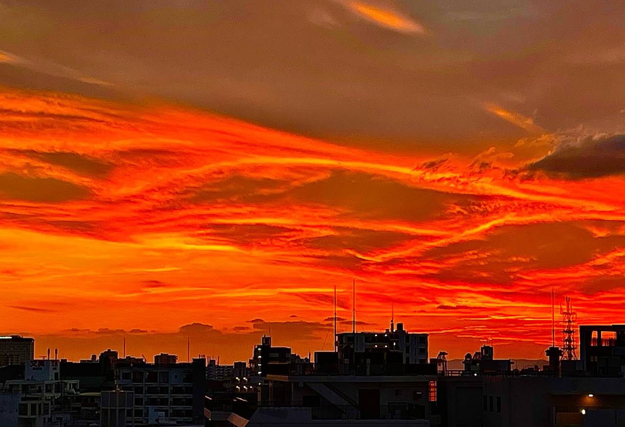 本日の夕焼け 注目の空の写真 ウェザーニュース