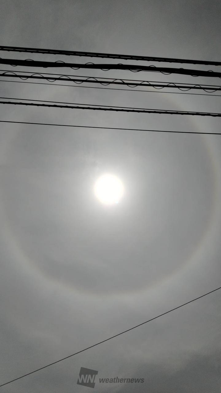空を見上げるとハロ...